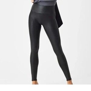 Spanx Women's Faux Leather Leggings Black NWT Size Small Dressy Classic